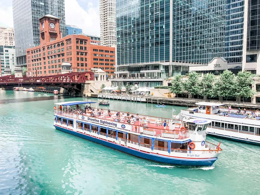 Chicago: Architecture River Tour and Hop-on Hop-off Bus Tour - What to do at the major stops