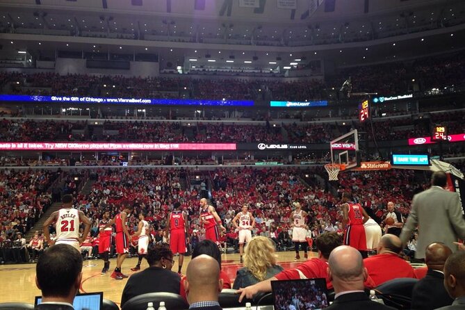 Chicago Bulls Basketball Game Ticket at United Center - Food, drinks, and Bulls merchandise inside