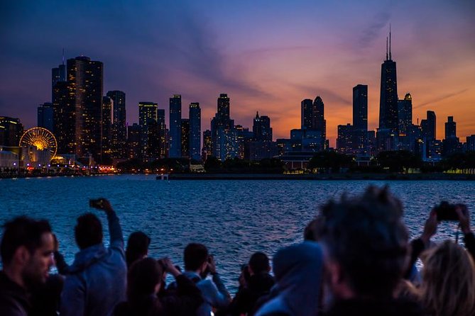 Chicago By Night River & Lake Cruise - The lock crossing and the change to Lake Michigan
