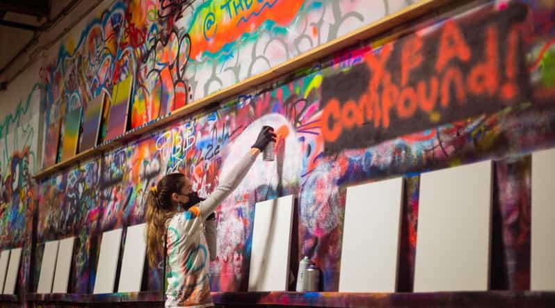 Chicago: BYOB Spray Paint and Sip Workshop - From a blank canvas to a finished piece
