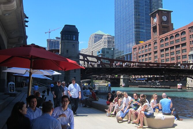 Chicago Food Tour with The Magnificent Mile and Millennium Park - The Wrigley Building clocks and Michigan Avenue architecture