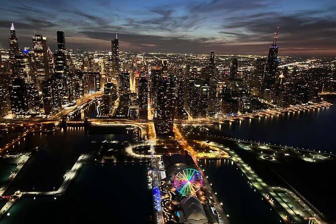 Chicago Helicopter 25-Mile Tour for up to Three Passengers - Navy Pier from above