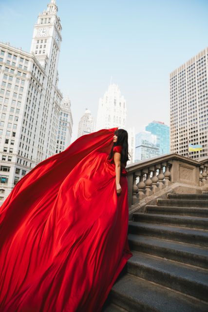 Chicago Luxury Flying Dress Photoshoot - What the finished photographs are meant to show