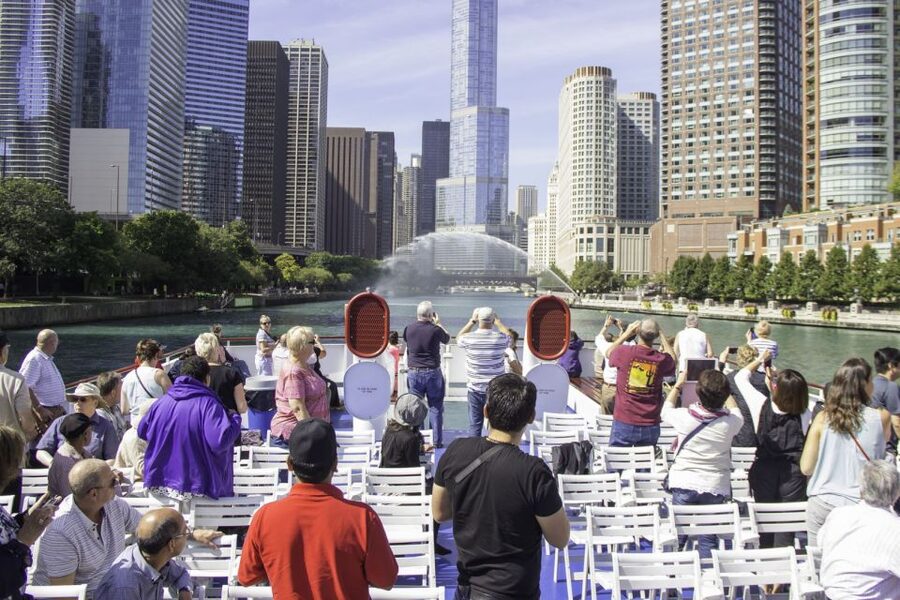 Chicago River: 1.5-Hour Guided Architecture Cruise - Aqua, Lake Point Tower, and the modern skyline