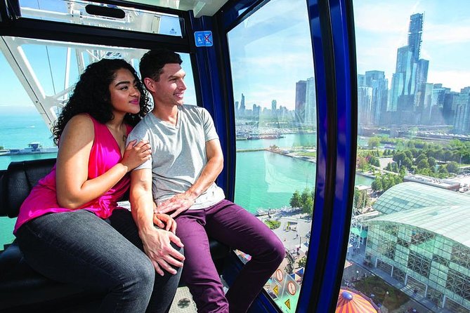 Chicago's Navy Pier Centennial Wheel Ticket - Chicago skyline on one side, Lake Michigan on the other