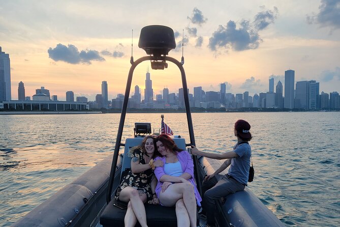 Chicago Shoreline Adventure Boat Tour - Leaving the harbor past Soldier Field and Northernly Island