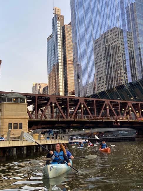 Chicago: Sunset Kayak Tour on the Chicago River - Chicago’s skyline from the middle of the river