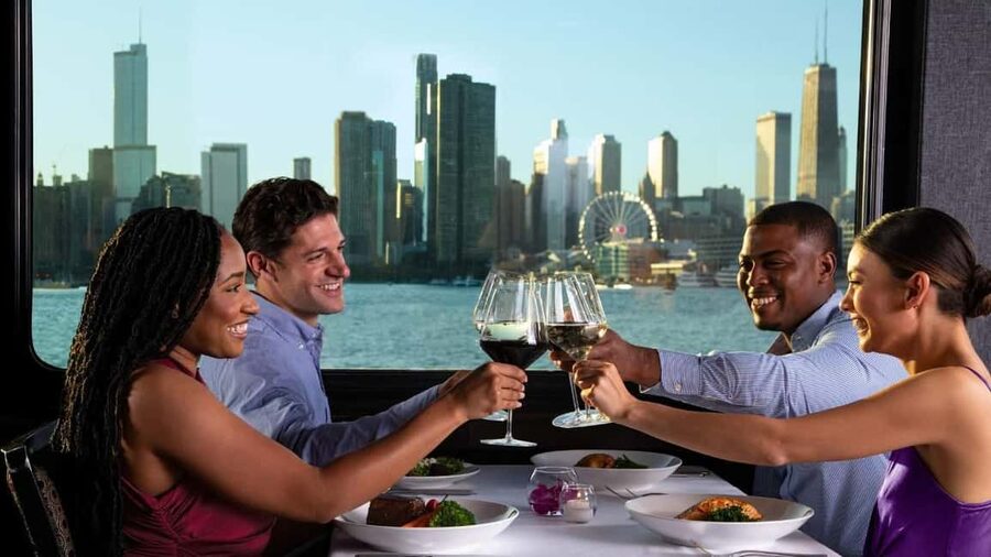 City Cruises Chicago: Premier Lunch or Dinner Cruise - The three-course meal and service