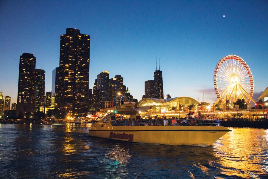 City Cruises Chicago: Seadog Lakefront Speedboat Ride - Leaving Navy Pier with Chicago behind you