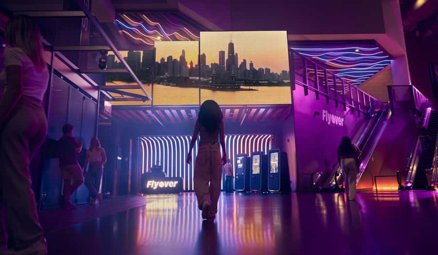 Flyover in Chicago: An Immersive Flying Theatre Experience - Wind, mist, and scent make the film physical